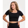 Dámská Trička Vilgain Seamless Ribbed Crop Tee black