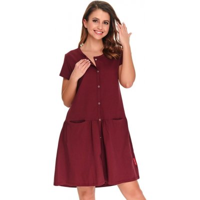 Doctor Nap noční košile na rozepínání TCB.9445 Červená – Zboží Mobilmania