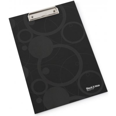 Karton p+p A4 black&white psací podložka s klipem černá – Hledejceny.cz