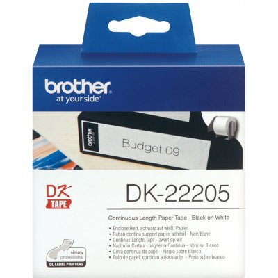 Papírová role Brother DK22205, 62 mm x 30,48 m, bílá, odolná, 1ks – Zboží Mobilmania
