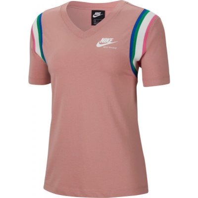 Nike NSW HRTG TOP W Růžová,Bílá – Zboží Mobilmania