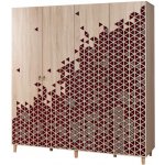 Hanah Home Kikos 180 cm Dub Sonoma /červená – Zbozi.Blesk.cz