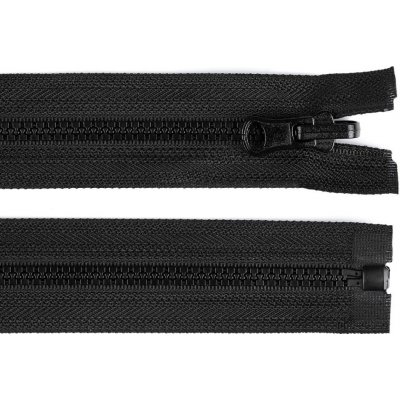 Kostěný zip šíře 5 mm délka 70 cm oboustranný - černá – Zboží Dáma