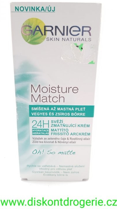 Garnier Svěží zmatňující krém pro smíšenou až mastnou pleť Moisture Match  50 ml od 135 Kč - Heureka.cz