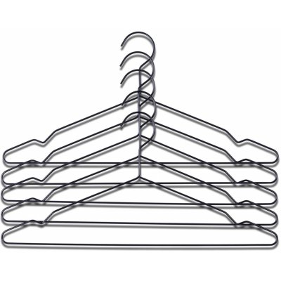HAY Sada kovových ramínek na šaty 5ks, Black – Zboží Mobilmania