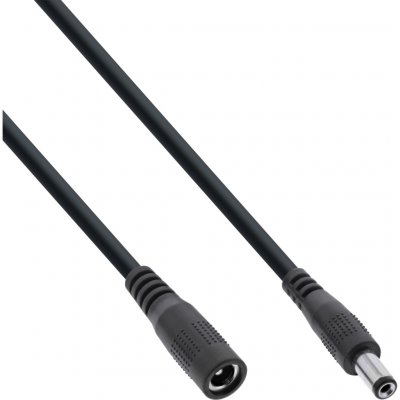 InLine Prodlužovací napájecí kabel se souosým konektorem 5,5 x 2,1mm, černý, 0,5m (26955B) - 19.42.0130 – Zboží Živě
