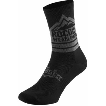 Rocday Cyklistické ponožky klasické TRAIL černá/šedá
