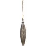 Clayre & Eef Tmavě stříbrná vánoční ozdoba šiška - 7*24 cm – Hledejceny.cz