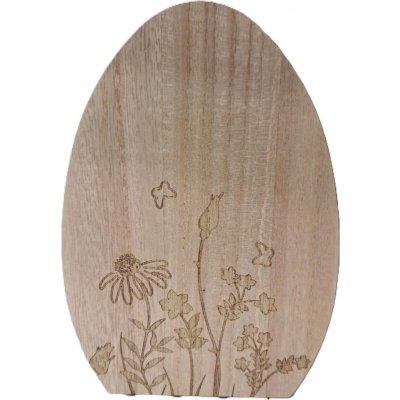 Dřevěné vejce květinový motiv, 20 cm – Hledejceny.cz
