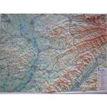 Zlínský kraj - plastická mapa 100 x 75 cm v dřevěném rámu – Sleviste.cz