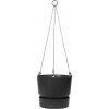 Květináč a truhlík ELHO Závěsný květináč Greenville Hanging Basket 24 cm černý