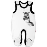 Baby Nellys Kojenecké bavlněné dupačky Baby Nellys Zebra bílé – Zbozi.Blesk.cz