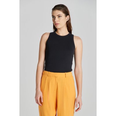 Gant HIGH NECK RIB TANK TOP černá – Sleviste.cz