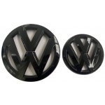 VW POLO (2019-2020) přední a zadní znak, logo (15cm a 11cm) - černá lesklá | Zboží Auto