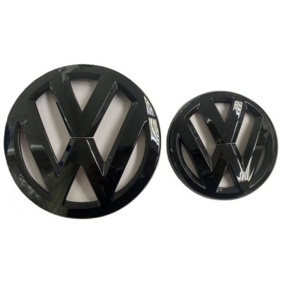 VW POLO (2019-2020) přední a zadní znak, logo (15cm a 11cm) - černá lesklá | Zboží Auto