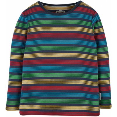 Dětské triko s dlouhým rukávem Tmavé pruhy Frugi – Sleviste.cz