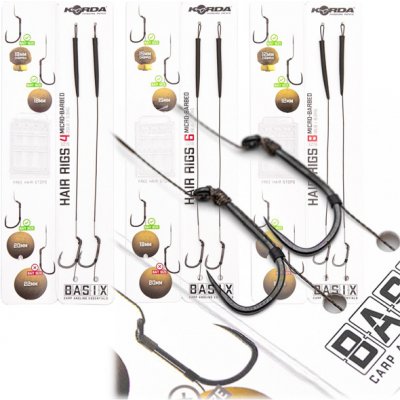 Korda Návazce Basix Hair Rigs Wide Gape Barbless vel.4 25lbs 2ks – Zboží Mobilmania