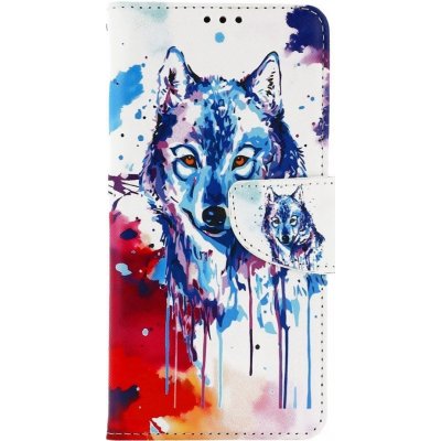 Pouzdro TopQ Realme 8 5G knížkové Kresba vlka – Zboží Živě