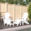 Zahradní židle a křeslo zahrada-XL Zahradní křesla Adirondack s podnožkou a stolkem HDPE bílá