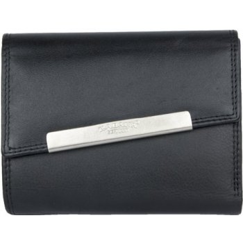 středně velká kvalitní kožená peněženka Kabana černá