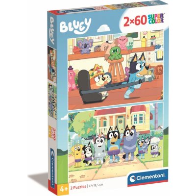 CLEMENTONI Bluey 2x60 dílků – Zboží Dáma