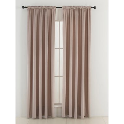 MKLuzkoviny.cz Sametové zatemňovací závěsy Cesar pudrové - 140 x 280 cm (2ks) - řasící stuha – Sleviste.cz