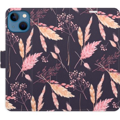Pouzdro iSaprio Flip s kapsičkami na karty - Ornamental Flowers 02 Apple iPhone 13