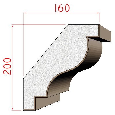 Dekora-Stuck Podstřešní římsa 200x160mm 316140 – HobbyKompas.cz