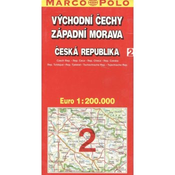 ČR 2 Východní Čechy Západní Morava 1:200 000