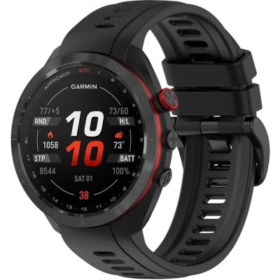 PROTEMIO SILICONE Řemínek pro Garmin Approach S70 - 42mm černý 63139