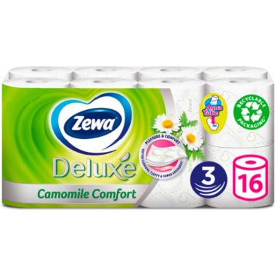Zewa Deluxe Aqua Tube Camomile Comfort 3-vrstvý 16 ks – Sleviste.cz