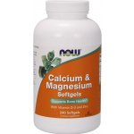 NOW Calcium & Magnesium with Vitamin D-3 and Zinc 240 softgelových kapslí – Zboží Mobilmania
