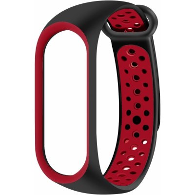 Eternico Sporty pro Xiaomi Mi band 5, 6, 7 solid black and red APW-XMI7SP-SBR – Zboží Živě
