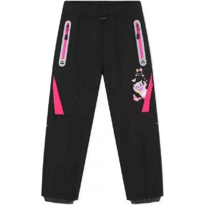 DÍVČÍ SOFTSHELLOVÉ KALHOTY S FLEECEM Černá – Zboží Dáma