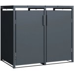 Konsta Kovový box 2x240l 132x80x116cm antracit – Zboží Dáma