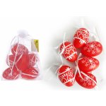 Wiky Vajíčko dekorační plastové červené 6 cm, 6ks v organza sáčku – Hledejceny.cz