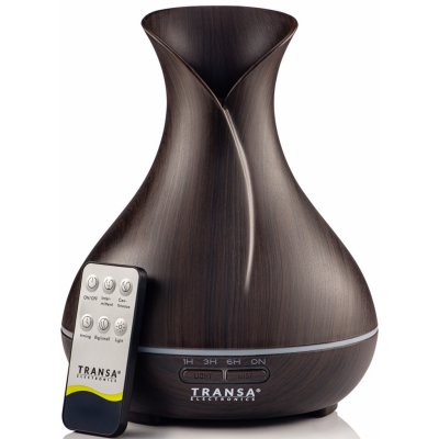 Transa Electronics Difuzér Vonná Aromaterapie Dálkové ovládání Časovač LED 300 ml hnědý – Hledejceny.cz