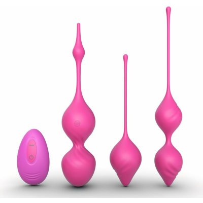 Tracy's Dog Vibrating Kegel Ball Set Remote Controlled Pink – Zboží Mobilmania