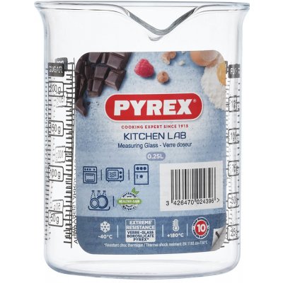 Skleněná odměrka s nálevkou PYREX 250ml – Sleviste.cz