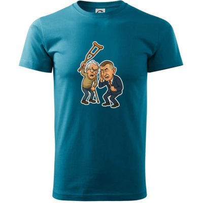 Babiš a berle klasické pánské triko tmavý tyrkys – Zboží Dáma