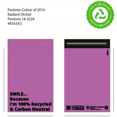 Poštovní Recyklovaná Plastová Obálka Růžová 30.5x40.6cm – Zboží Živě