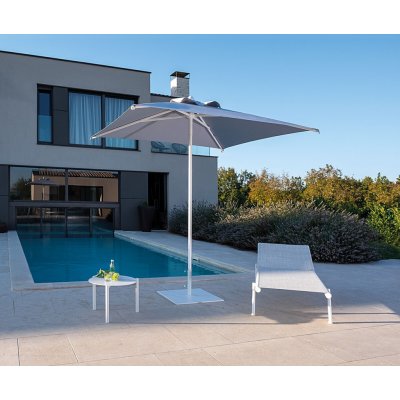 SCOLARO Lido 2 x 2 m - profesionální slunečník světle šedá T8N, konstrukce bílá – Hledejceny.cz