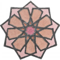 Grund Sherezad růžová-broskvová-stříbrná průměr 140 cm