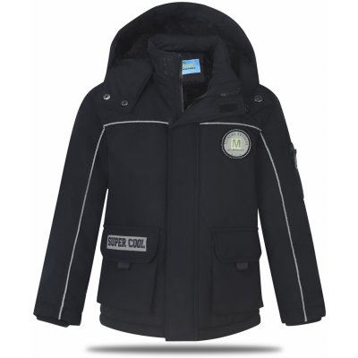 KUGO Chlapecká zimní bunda BU601 tmavě modrá tmavě – Sleviste.cz