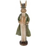Clayre & Eef Noblesní vintage králičí elegán v zeleném plášti - 17*12*48 cm – Hledejceny.cz