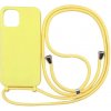 Pouzdro a kryt na mobilní telefon Apple Pouzdro SES Gumové ochranné se šňůrkou na krk Apple iPhone 13 - žluté