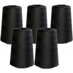 Sada nití PES OVERLOCK TOXO - černá (5x5000Y) – Zboží Dáma