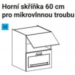 EBS EH60M1DB skříňka horní výklopná pro mikrovlnnou troubu bílá lesk, 60cm – Sleviste.cz