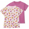 Dětské tričko lupilu Dívčí triko, 2 kusy vzor světle růžová / růžová