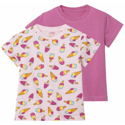 lupilu Dívčí triko, 2 kusy vzor světle růžová / růžová – Zboží Mobilmania